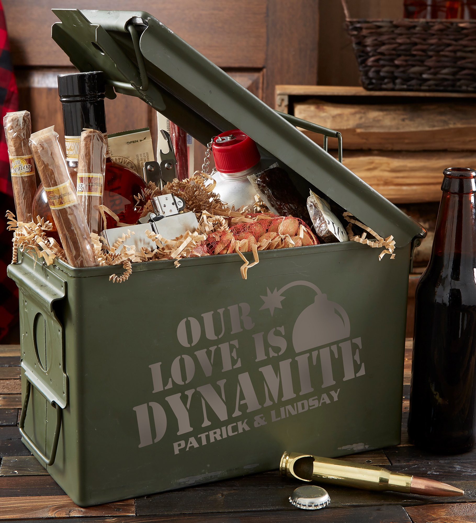 Our Love is Dynamite Personalized Romantic Ammo Box